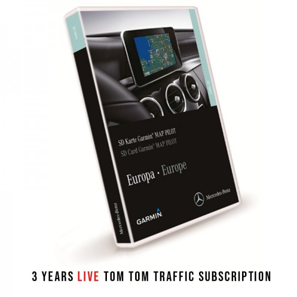 Mercedes Garmin Map Pilot SD Card 3 Year Live Traffic